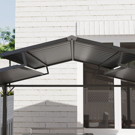 Waterproof barbecue pavilion with UV protection - 250x160x250cm