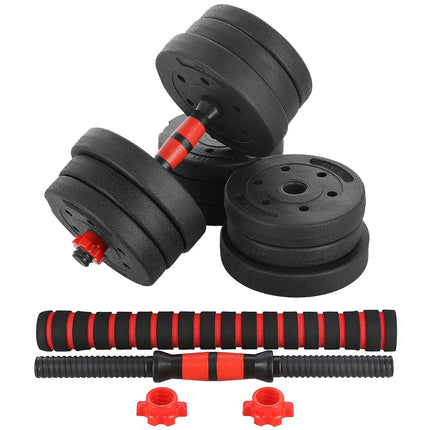 Set cu haltere și gantere, 20 kg, material compozit