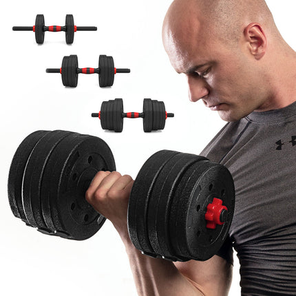 Set cu haltere și gantere, 20 kg, material compozit