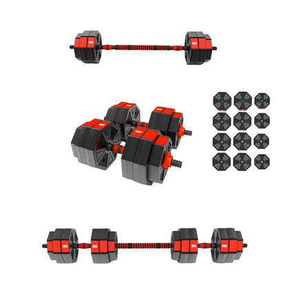 Set cu haltere și gantere, compozit, 30 kg