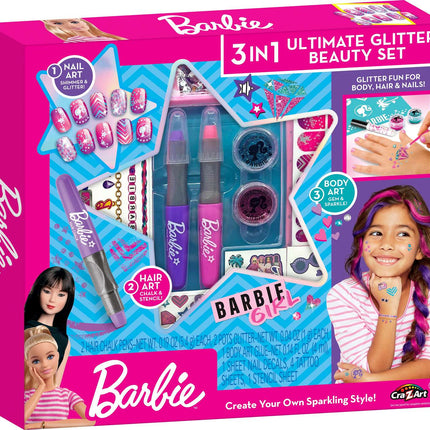Barbie Set de frumusețe 3 în 1 Ultimate Glitter