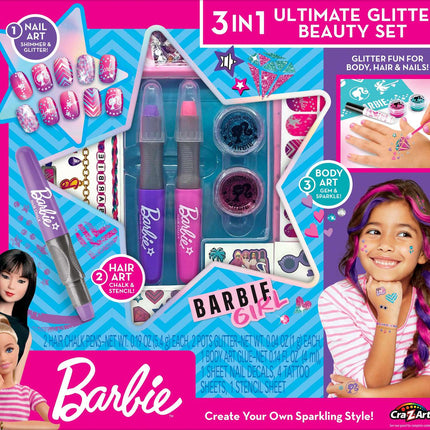 Barbie Set de frumusețe 3 în 1 Ultimate Glitter