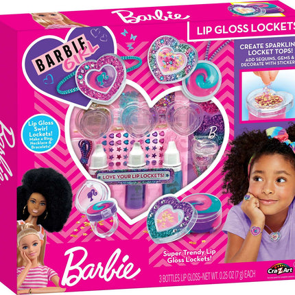 Set Barbie cu medalioane cu lip gloss Sparkling Sweet Heart