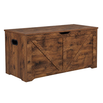 Bancă de depozitare în stil hambar, MDF maro – 100x40x46 cm