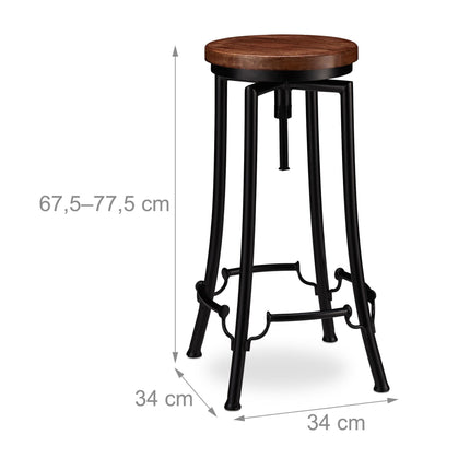 Scaun de bar industrial inalt