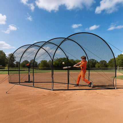 Baseball Batting Cage 33 x 12 x 9.8 ft, Pitching Slot