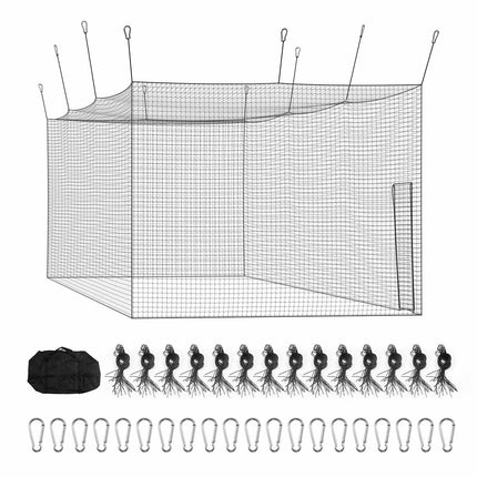 Baseball Batting Cage Net Only, HDPE, 41.7 x 12.8 ft