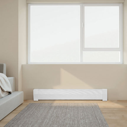 Baseboard Heater Cover, 4 Ft Steel Front, White