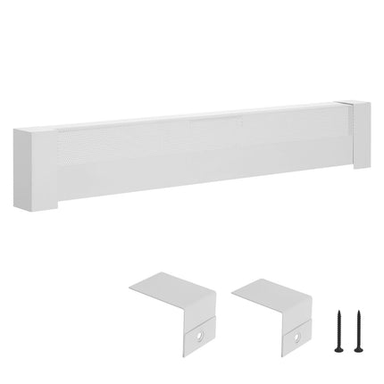 Baseboard Heater Cover Replacement, 4 Ft Steel, White