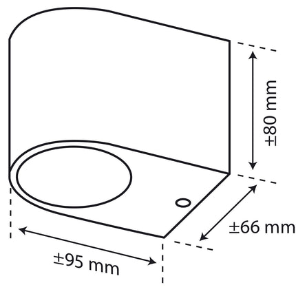 Bastia Wall lamp Alu 230V Grey