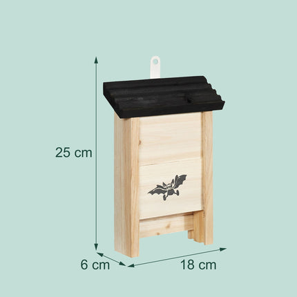 Set de 4 cutii pentru lilieci – Lemn netratat, Ușor de urcat