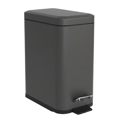 Coș de gunoi pentru baie, 5L, închidere silențioasă, pedală de picior