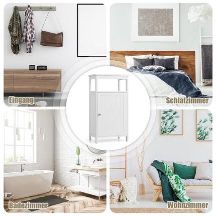 Dulap de baie cu raft reglabil, MDF alb