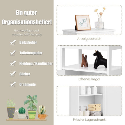 Dulap de baie cu raft reglabil, MDF alb