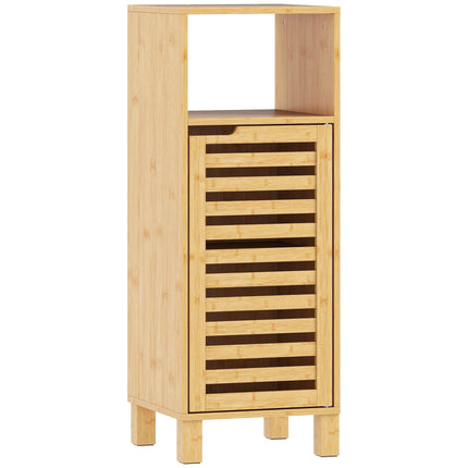 Dulap de baie cu raft deschis, bambus, 30x30 cm