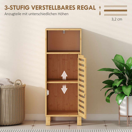 Dulap de baie cu raft deschis, bambus, 30x30 cm