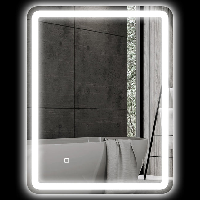 Bathroom Mirror, LED, Anti-Fog, Touch Control, 60x80 cm