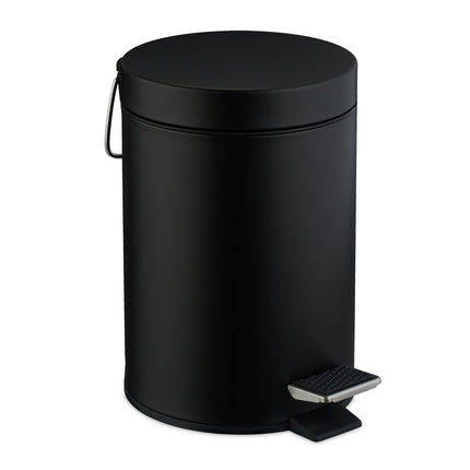 Coș de gunoi cu pedală pentru baie, 3L, metal mat