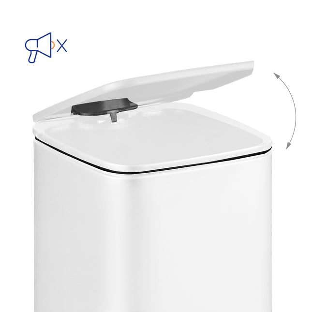 Coș de gunoi de baie cu pedală, 6L - Închidere moale, fără mâini