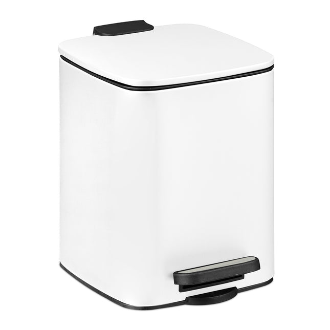 Coș de gunoi de baie cu pedală, 6L - Închidere moale, fără mâini