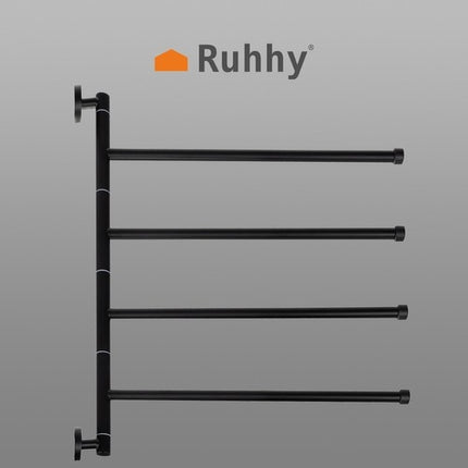 Suport pentru prosoape de baie - negru Ruhhy 24474