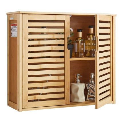 Bathroom Wall Cabinet, 2 Doors, Adjustable Shelf, Wall Mount