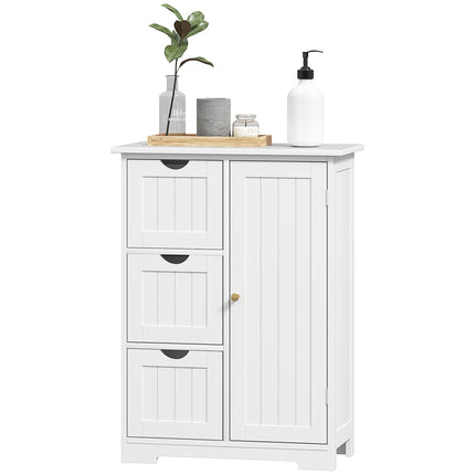 Dulap baie dulap lateral cu 3 sertare, dulap baie cu polit reglabil, pentru baie, living 60 x 30 x 80 cm alb |