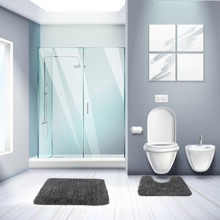 Covor baie - set - gri Ruhhy 22061