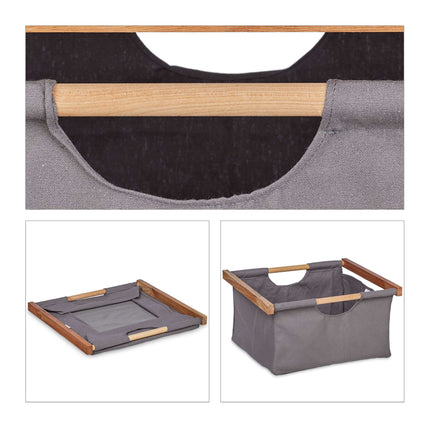 Raft pentru baie cu 3 cosuri de rufe gri