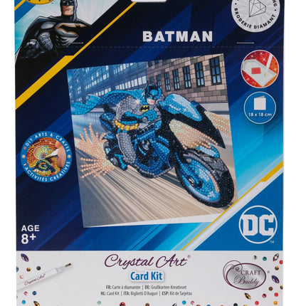 Carte de artă cu cristale Batman, 18 x 18 cm