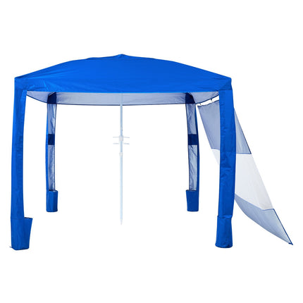 Beach Cabana Tent 8x8 ft, UPF 50+, Side Wall, Adjustable