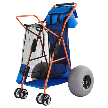 Beach Cart, 320 mm Balloon Wheels, 75 kg, Cooler Bag