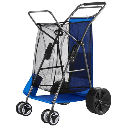 Beach Cart With Large Sand Wheels, Foldable, 75 kg