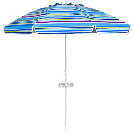 Umbrelă de plajă 2,2 m, protecție solară UPF50+, portabilă