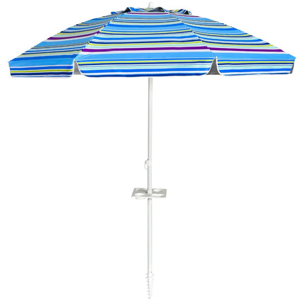 Umbrelă de plajă 2,2 m, protecție solară UPF50+, portabilă