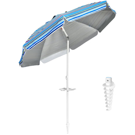 Umbrelă de plajă 2,2 m, protecție solară UPF50+, portabilă