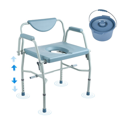 Bedside Commode Chair – Drop-Down Arms, 1000 lb