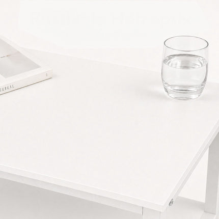 Noptieră cu 2 sertare și rafturi din material textil, MDF/Metal
