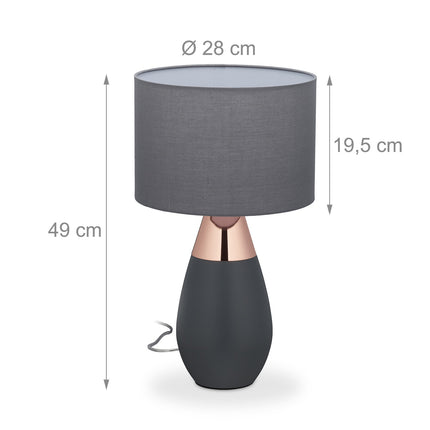 Lampă de noptieră XL cu funcție tactilă