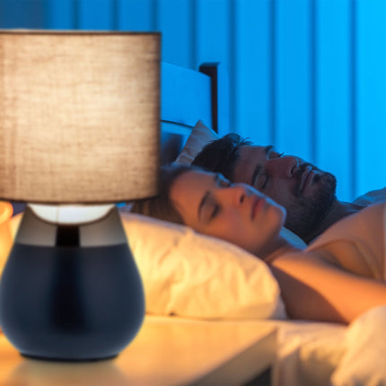 Lampă de noptieră cu funcție tactilă albastru închis