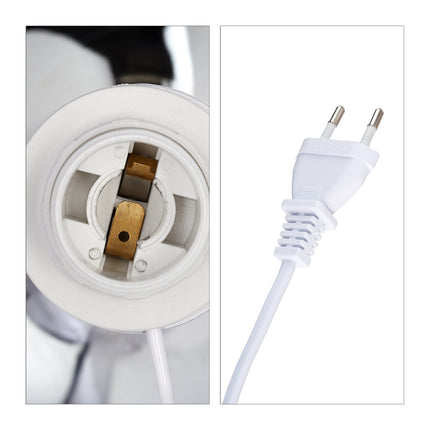 Lampă de noptieră cu funcție tactilă argintie
