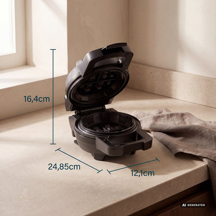 Aparat de gofre cu umplere belgiană, 700 W, cu funcție de răsturnare, 16 cm