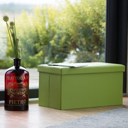 Bancă cu spațiu de depozitare din piele artificială