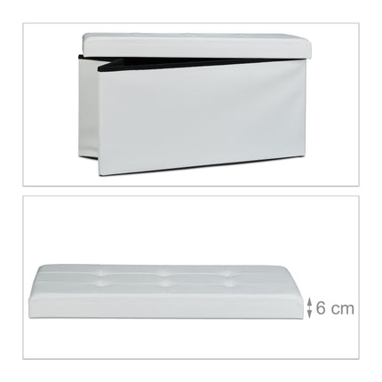 Bancă cu spațiu de depozitare din piele artificială