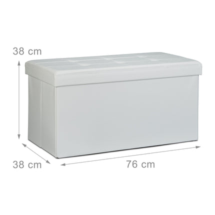 Bancă cu spațiu de depozitare din piele artificială