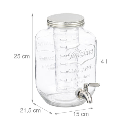 Dozator de bauturi cu insert de fructe 4 L