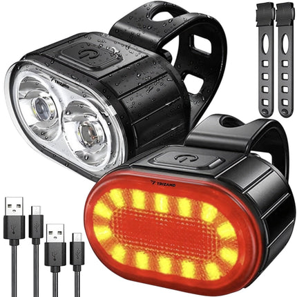 Lampa de bicicleta + lumina spate Trizand 24003