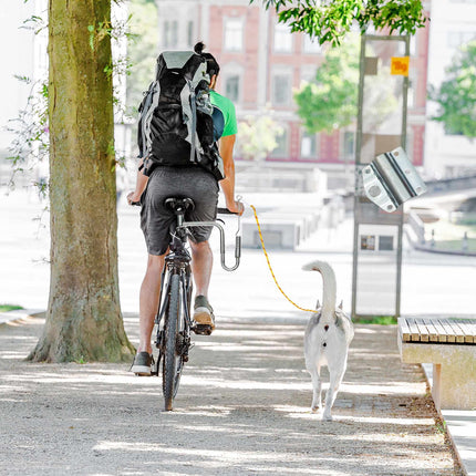 Lesa de bicicleta cu distanta pentru caini