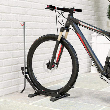 Suport de biciclete pentru biciclete Suport de biciclete din otel cu latime anvelopa de 80 mm 75 x 41 x 81H cm negru