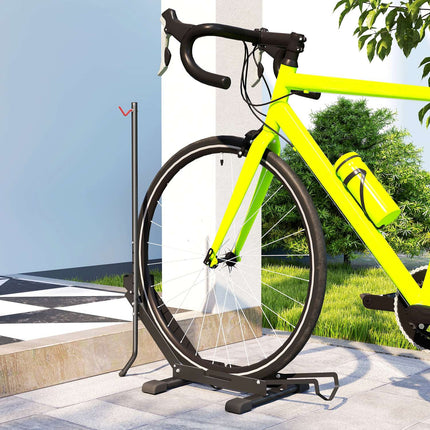 Suport de biciclete pentru biciclete Suport de biciclete din otel cu latime anvelopa de 80 mm 75 x 41 x 81H cm negru